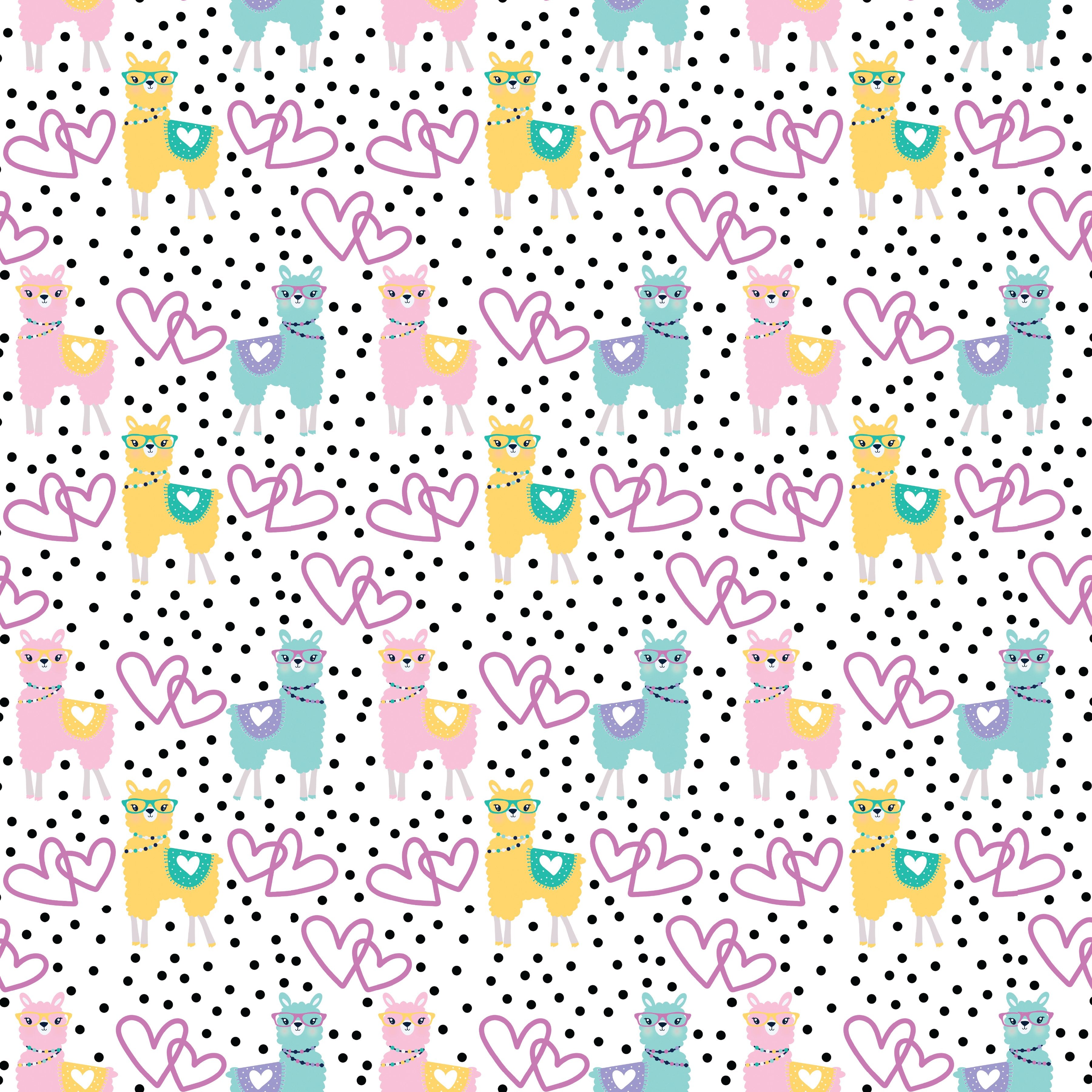 Llama Love In Pink Pattern Acrylic Sheets - CMB Pattern Acrylic